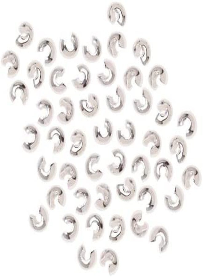 SIJCM Crimp Bead Covers,3mm,200 Pcs,Silver Tone - Image 1
